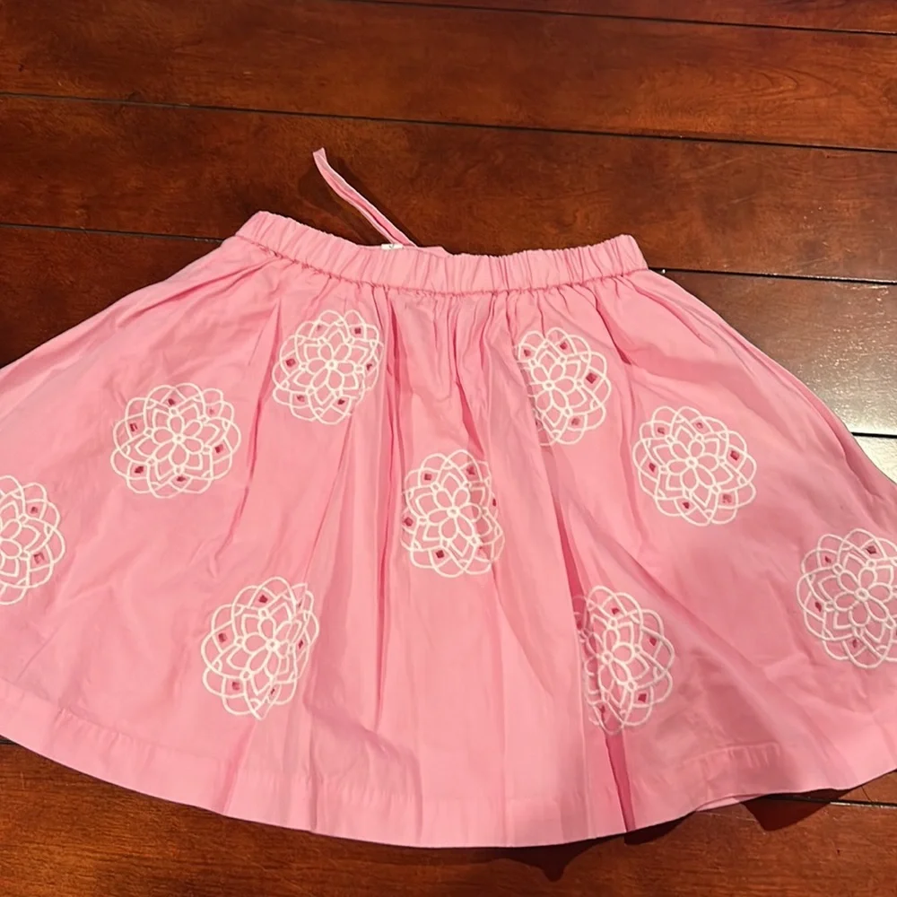 The Children’s Place Pink Embroidered Full Skirt Size 5 100% Cotton